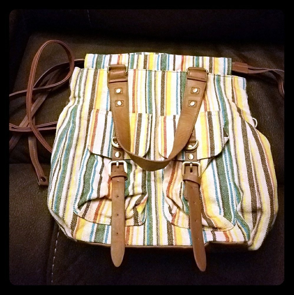 Striped boho bag